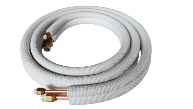 1/4"x5/8" Copper Pipe Kit Insulated 5m R410A/R32 Rated