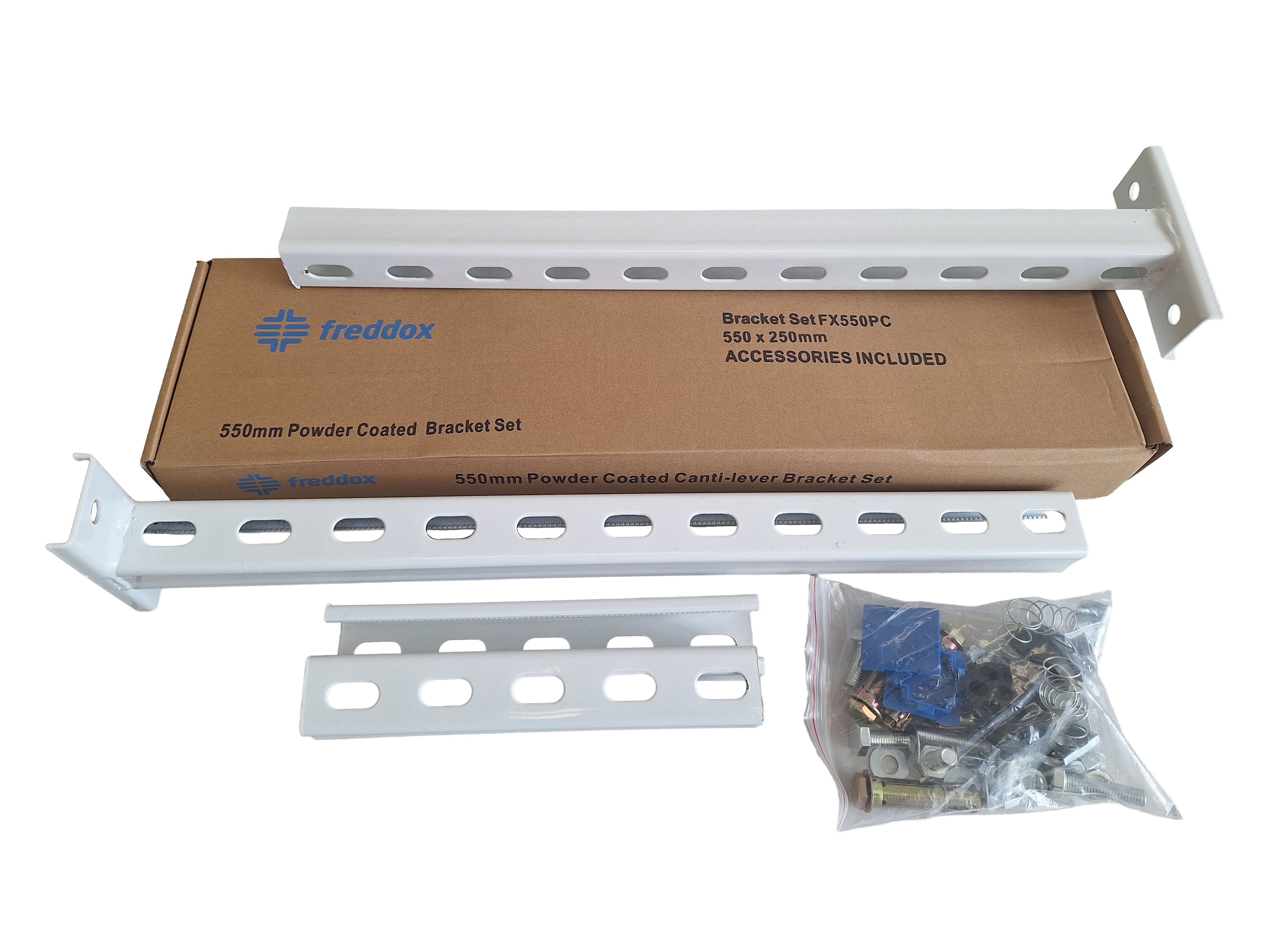 Cantilever Bracket Set 450mm Powder Coated with Anchor Bolts