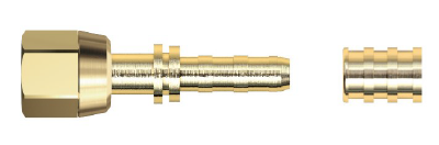 RACCORD DN6 DROIT 1/4- SAE  x10