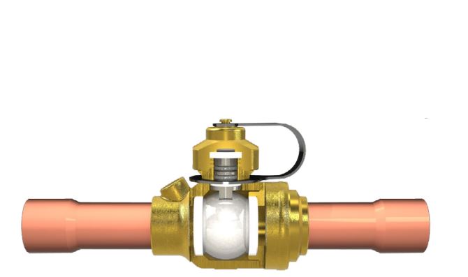 Ball Valve with 1/4" Solder Connections - Henry