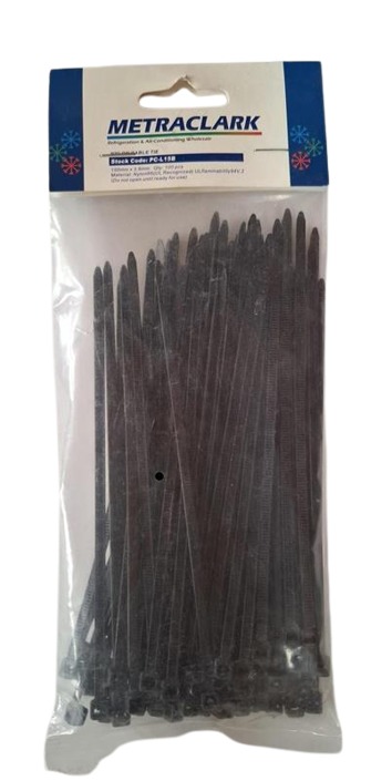 Cable Tie Black 200 mm Long in Pack of 100