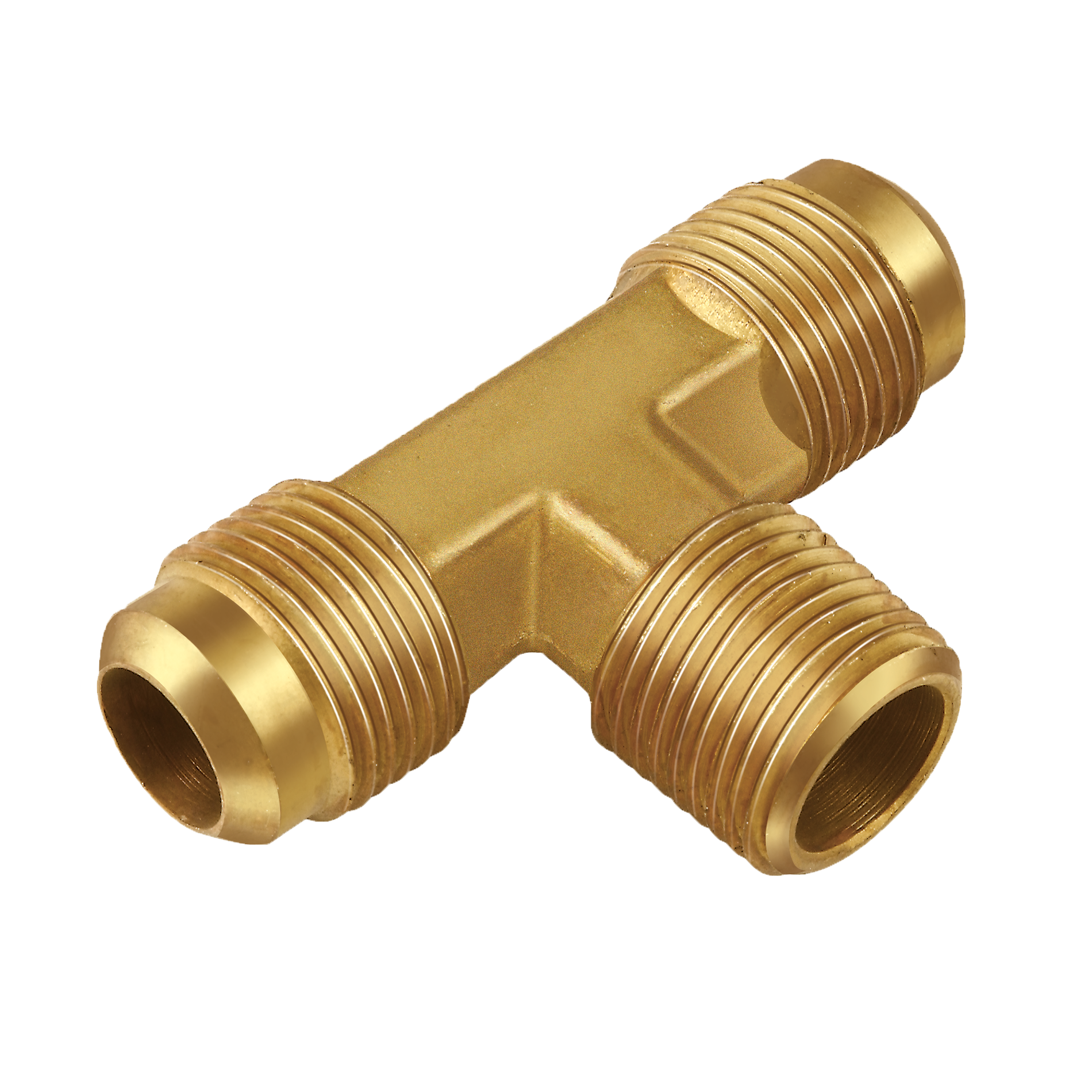 T1-4B Tee 1/4" Flare x 1/4" Flare x 1/4" Male Pipe Thread