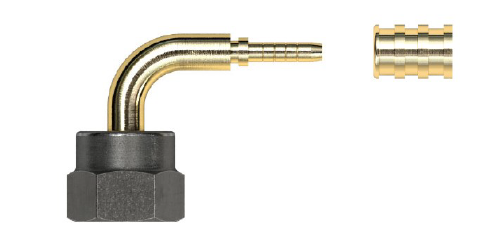 RACCORD DN6 COUDE 3/8- SAE x10