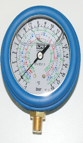 Manifold Gauge Low Pressure Glycerine with  Boot