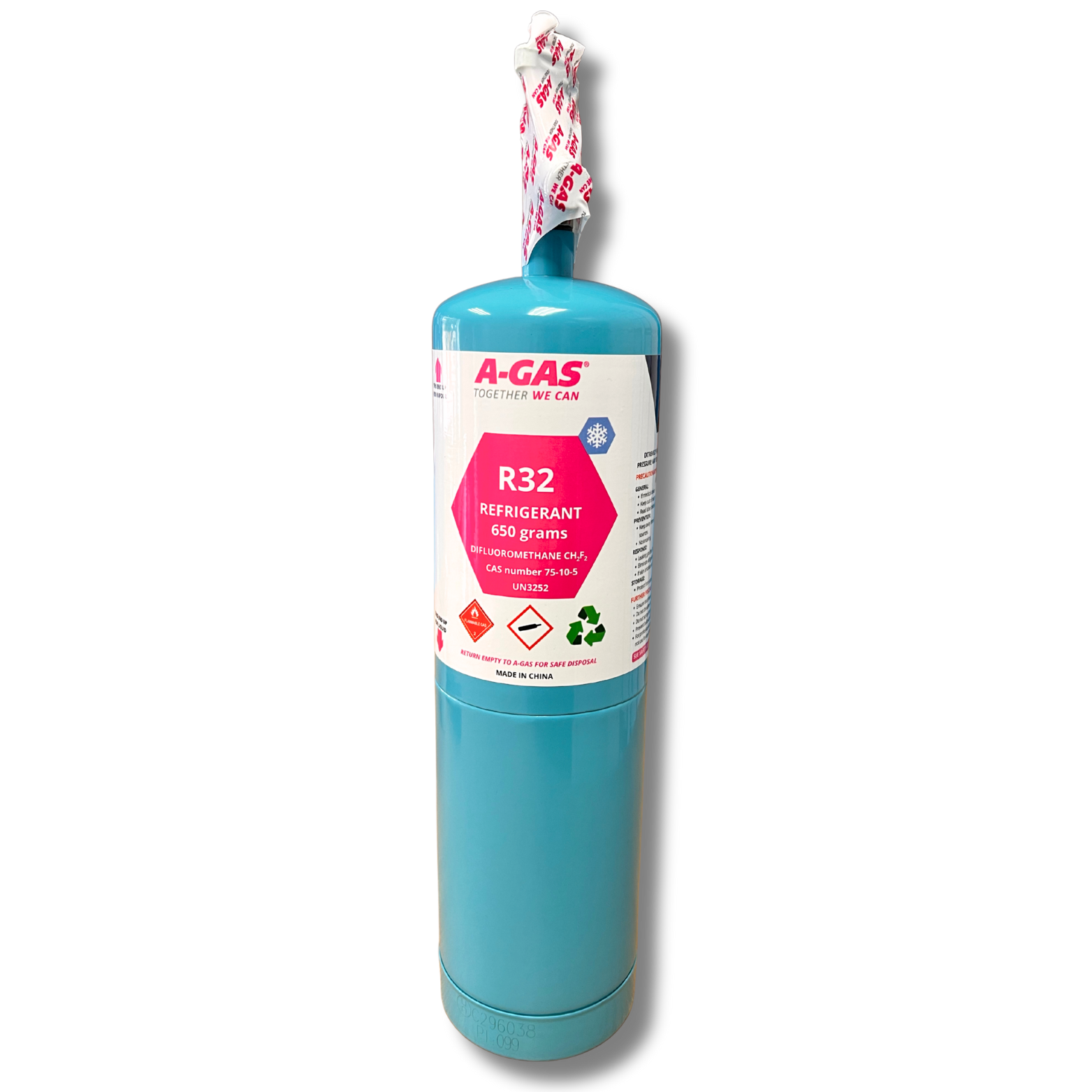 R32 Refrigerant Grade in 650g Aerosol incl Valve
