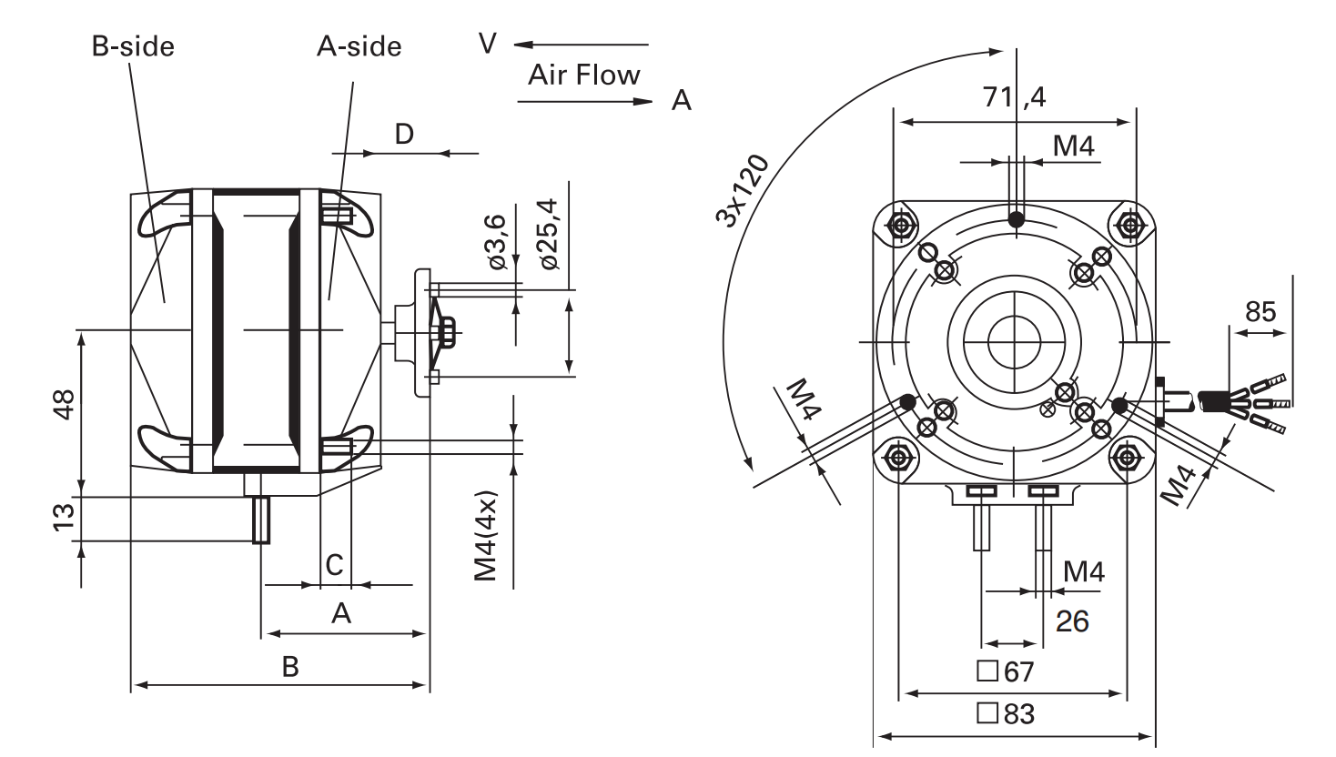 FAN MOTOR 25 WATT EBM